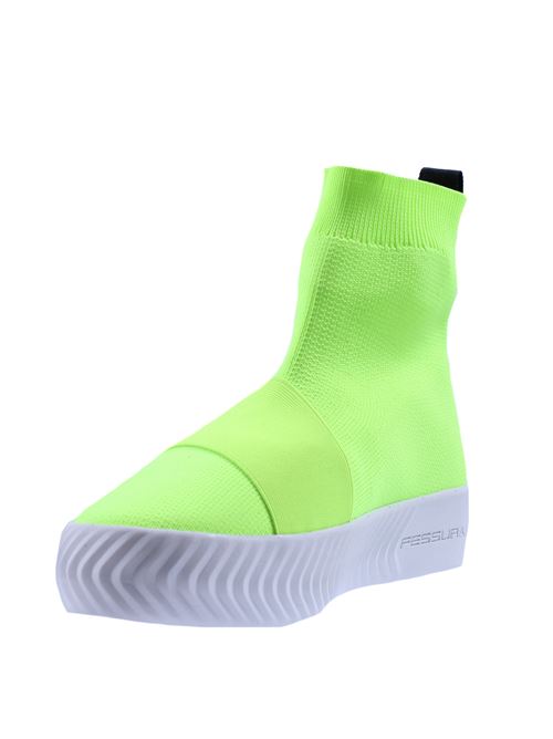 Slip-on in maglia arrowgang knit FESSURA | KID014FLUO YELLOW